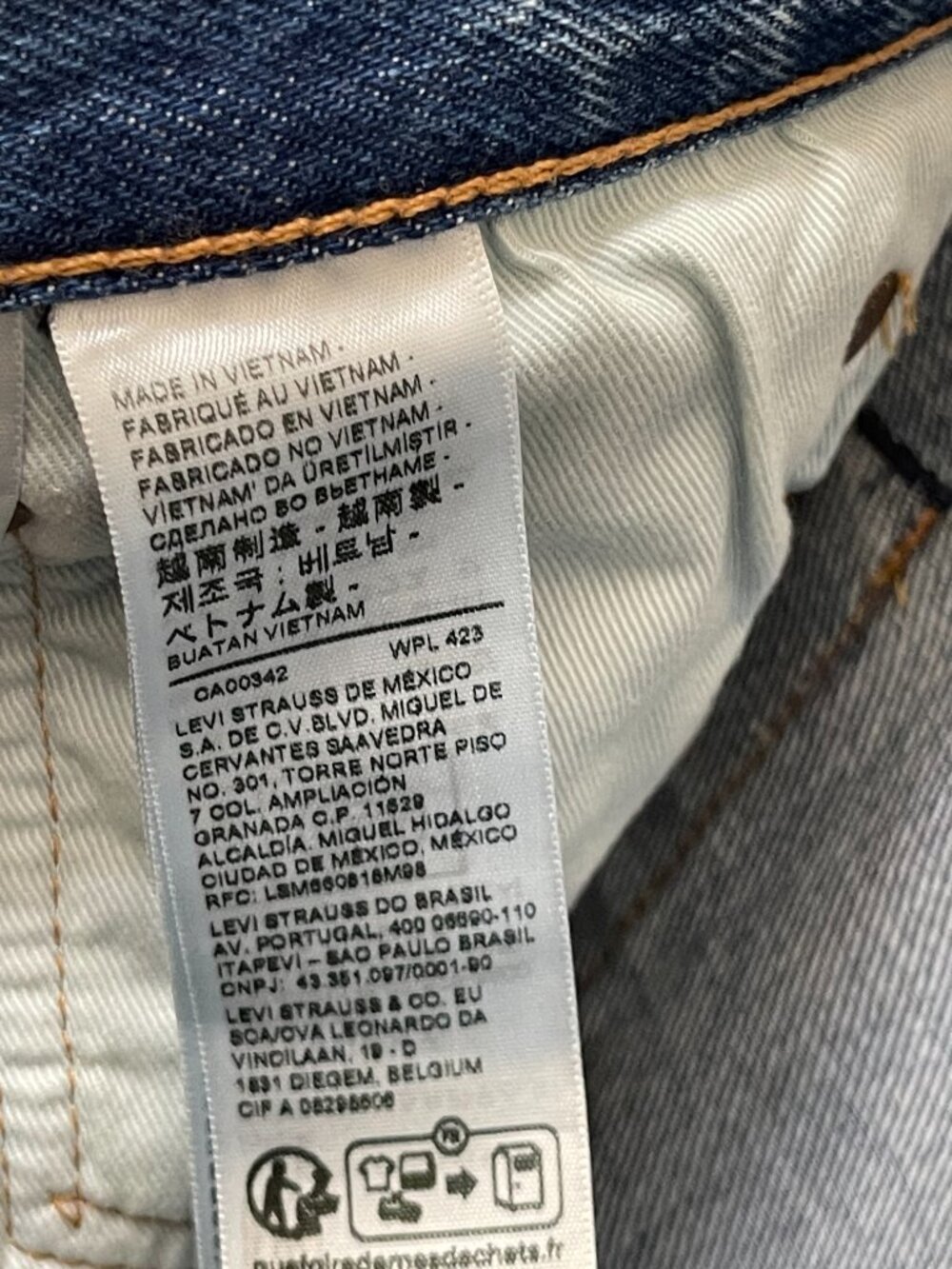 Levi's 501 distressed rare limited 150th anniversary blue jeans custom embellish - Picture 16 of 16